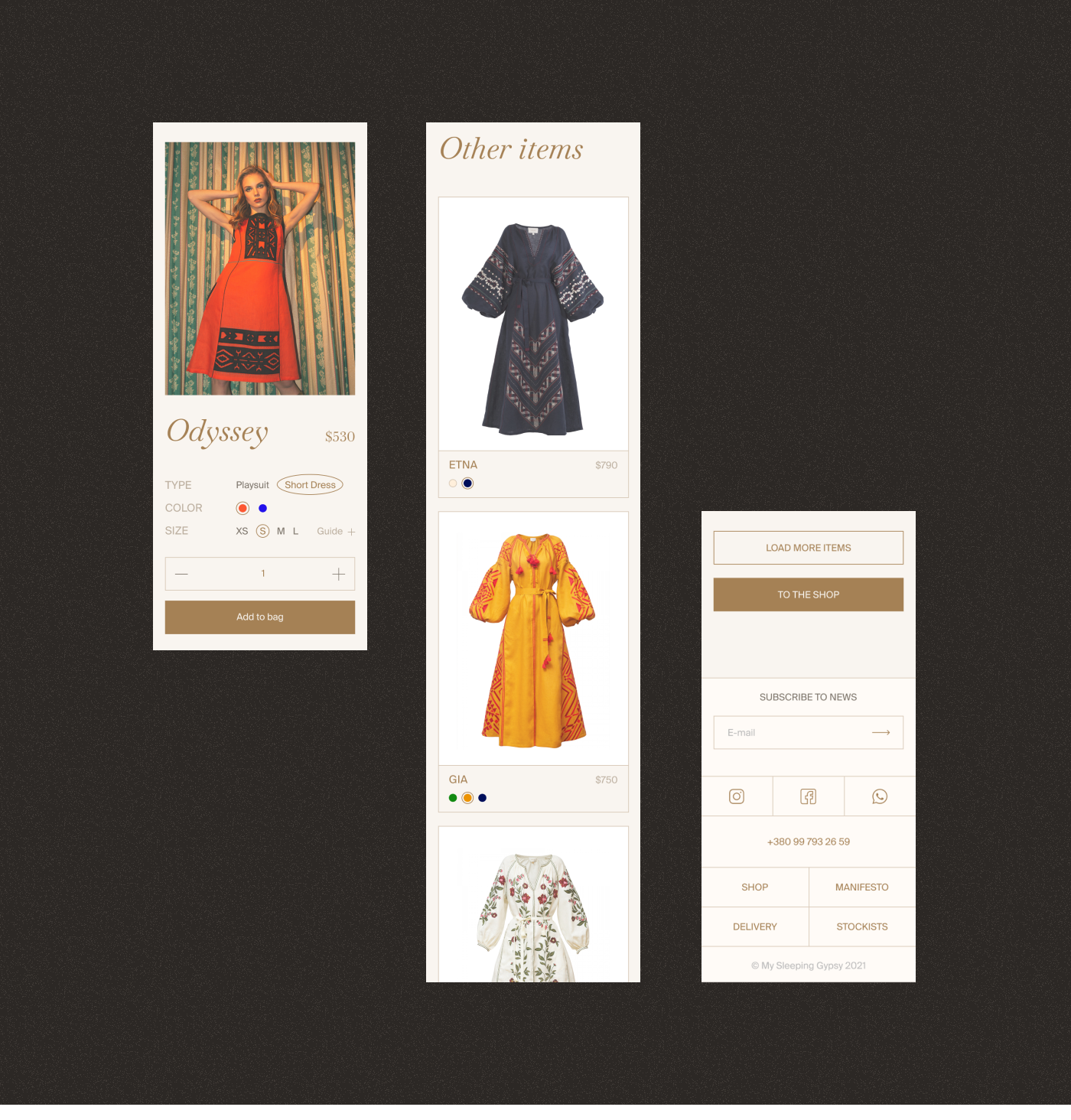Product page mobile